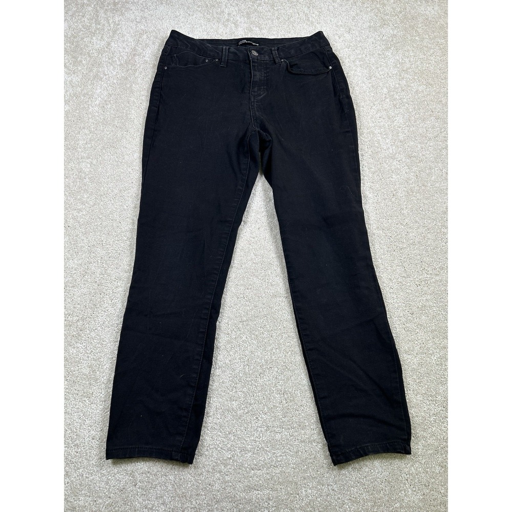 Miss Poured‎ In Jeans Womens Sz 8 Dark Wash Black Tappered Denim